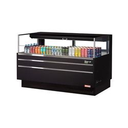 Turbo Air TOM-60L-UFD-B-1S-N 58 3/4" Horizontal Open Air Cooler w/ 1 Level, 115v, Low Profile, 8 cu. ft. Capacity, Black