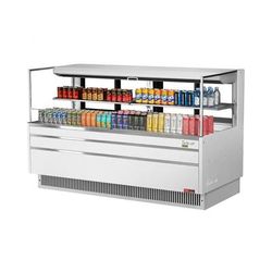 Turbo Air TOM-72L-UFD-W-2S-N 70 3/4" Horizontal Open Air Cooler w/ 2 Levels, 220v/1ph, White