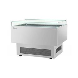 Turbo Air TOS-50PN-S 50" Horizontal Open Air Cooler w/ 1 Level, 115v, Horizontal Air Curtain, Silver