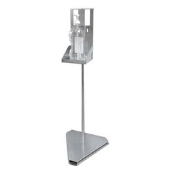 Antunes 7002185 Gallon Hand Sanitizer Stand - 18 1/2"W x 16 1/2"D x 48 1/3"H, Stainless Steel, Gallon Dispensers, Silver