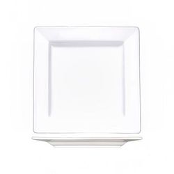 ITI EL-6 6 1/4" Square Elite Plate - Porcelain, Bright White