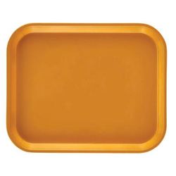 Cambro 1318504 Fiberglass Camtray Cafeteria Tray - 17 3/4"L x 12 3/5" W, Mustard, Yellow