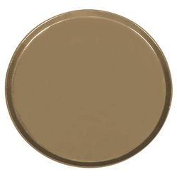 Cambro 1550513 16" Round Serving Camtray - Low-Profile, Fiberglass, Bay Leaf Brown