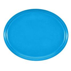 Cambro 2500105 Oval Serving Camtray - 19 1/4x24", Fiberglass, Horizon Blue