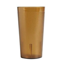 Cambro 3200P2153 32 oz Amber Textured Plastic Tumbler, SAN Plastic, Yellow