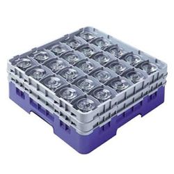 Cambro 36S1058151 Camrack Glass Rack w/ (36) Compartments - (5) Gray Extenders, Soft Gray, 5 Extenders
