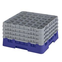 Cambro 36S900186 Camrack Glass Rack w/ 36 Compartments - 36 Gray Extenders, Navy Blue, Full Size