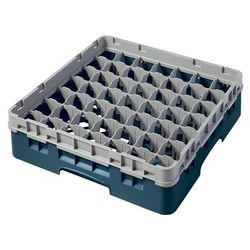 Cambro 49S318414 Camrack Glass Rack w/ (49) Compartments - (1) Gray Extender, Teal, Full Size, Blue