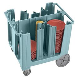 Cambro ADCS401 37 7/8" Mobile Dish Caddy w/ 6 Columns - Plastic, Slate Blue