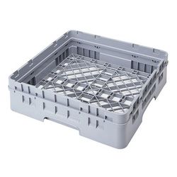 Cambro BR414151 Camrack Base Rack with Extender - 1 Compartment, 4"H, Soft Gray, Full Size