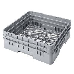 Cambro BR578151 Camrack Base Rack - (2)Extenders, 1 Compartment, 7 1/4"H, Soft Gray, 2 Soft Gray Extenders, Full Size