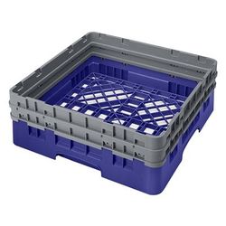 Cambro BR578186 Camrack Base Rack - (2)Extenders, 1 Compartment, 7 1/4"H, Navy Blue, 2 Extenders, Full Size