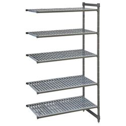 Cambro CBA183064V5580 30" NSF 5-Tier Polymer Shelf Kit - Camshelving Basics Plus, 18"W, 64"H, 30" x 18" x 64", 5 Tiers, Gray