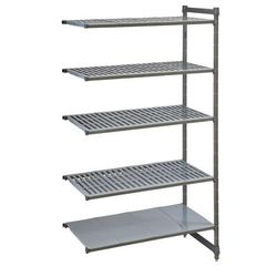 Cambro CBA216084VS5580 Camshelving Basics Vented/Solid Add-On Shelf Kit - 5 Shelves, 60"L x 21"W x 84"H, 5 Tiers