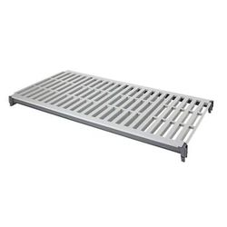 Cambro CBSK2448V5580 Camshelving Basics Polymer Louvered Shelf Plate Kit - 24" x 48", Brushed Graphite, 5 Vented Plates
