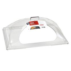 Cambro DD1220SCW135 Display Dome Cover - Open Side, 12x20" Polycarbonate, Clear, Chrome