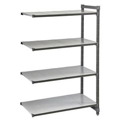 Cambro EA184284S4580 Camshelving Elements Solid Add-On Shelving Unit - 4 Shelves, 4 Shelves, 42"L x 18"W x 84"H, Solid Shelves