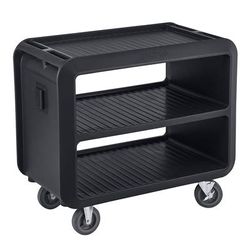 Cambro SC337110 41 1/2" Beverage Service Cart, 23 4/5"D x 37 1/10" H, Black