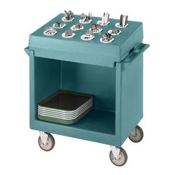 Cambro TDC2029401 38 1/8" Mobile Dish Caddy w/ 1 Shelf - Plastic, Slate Blue