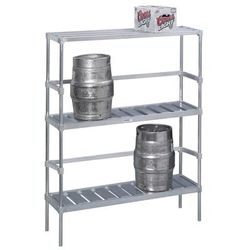 Channel KAR60 3 Level Keg Rack w/ 3 Keg Capacity, 60" x 17" x 68", Aluminum, Silver