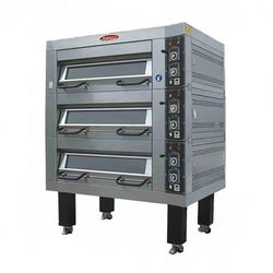 Bakemax BMTD004 Floor Model Quadruple Multi-Purpose Deck Oven - 220v, Stainless Steel