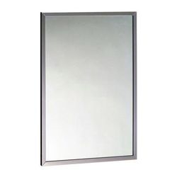 Bobrick 165FX 1836 Channel-Frame Mirror, 18" X 36", 430 Stainless, Silver