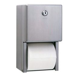 Bobrick B-2888 Surface-Mounted Multi-Roll Toilet Tissue Dispenser, Stainless, Silver