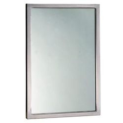 Bobrick B-2902430 B-290 Series Welded Frame Glass Mirror, 24" X 30", Silver