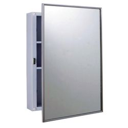 Bobrick B-297 Surface Mounted Medicine Cabinet, White Enamel Exterior