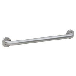 Bobrick B-5806X48 Grab Bar, 1 1/4" Diameter Satin Finish Stainless Steel, 48"L, Concealed Mounting, Snap Flange