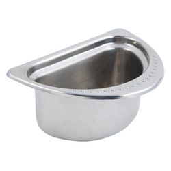 Bon Chef 5302 Half Oval Food Pan, 4 1/2" Deep, Bolero, Stainless, Stainless Steel