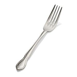 Bon Chef S1806 8 5/9" Dinner Fork with 18/10 Stainless Steel Grade, Queen Anne Pattern, 8.55", 1 Dozen