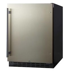 Summit AL55 23 1/2" W Undercounter Refrigerator w/ (1) Section & (1) Door, 115v, ADA Compliant, 4.2 Cu. Ft, Silver