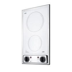 Summit CR2B120WH 11 1/4"W Electric Radiant Stove w/ 2 Burners - White, 115v