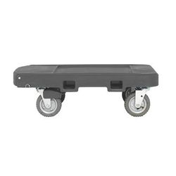 Vollrath 1695-1 Flatbed Utility Dolly w/ 1 1/2" Black Polypropylene Straps - Plastic, Dark Gray