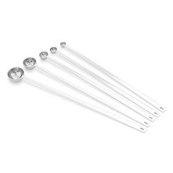 Vollrath 47031 Long Handle Measuring Spoon Set - 1/4 tsp - 2 tbsp, Stainless, Stainless Steel