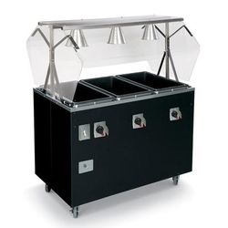 Vollrath T38728464 46" Hot Food Table w/ 3 Wells & Enclosed Base, 120/208 240v/1ph, Gray