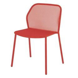 emu E521 (50) Darwin Indoor/Outdoor Stackable Side Chair - Steel, Red