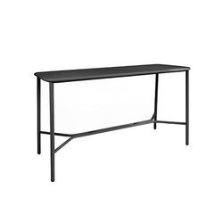 emu E538 (24) Rectangular Outdoor Yard Bar Table - 72" x 28", Aluminum, Black