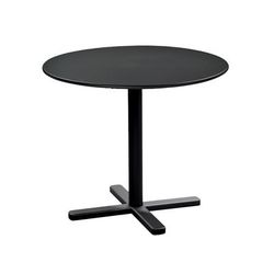 emu E849 (23) 32" Round Outdoor Dining Height Table - Steel, White