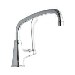 Elkay LK535AT12T6 Deck Mount Pantry Faucet w/ 12" Swing Spout & 6" Wrist Blade Handles, Chrome