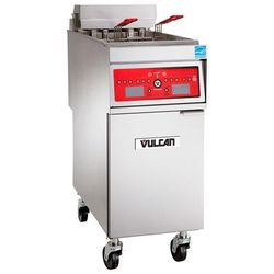 Vulcan 1ER85AF Commercial Electric Fryer - (1) 85 lb Vat, Floor Model, 208v/3ph, Stainless Steel