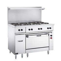 Vulcan EV48S-4HT240 48" EV Series Commercial Electric Range w/ 4 Hot Tops, 240v/1ph/3ph, Stainless Steel