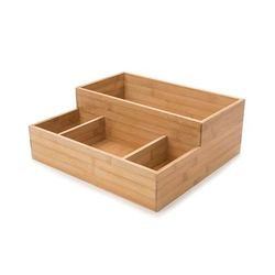 Rosseto BD109 Condiment Tray - Natural Bamboo, fits Small Bakery Drawer, Black