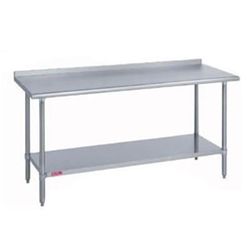 Duke 416S-2430-2R 30" 16 ga Work Table w/ Undershelf & 400 Series Stainless Top, 1 1/8" Backsplash, Stainless Steel