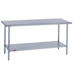 Duke 416S-2448 48" 16 ga Work Table w/ Undershelf & 400 Series Stainless Steel Flat Top