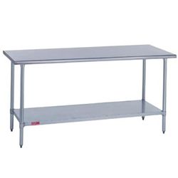 Duke 418-2436 36" 18 ga Work Table w/ Undershelf & 400 Series Stainless Steel Flat Top