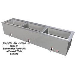 Duke ASI-1ESL-SW 24 1/4" Slide In Hot Food Table w/ (1) Well, 240v/1ph, Silver