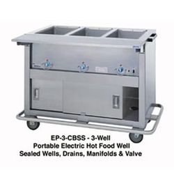 Duke EP-6-CBSS 2401 88" Hot Food Table w/ 6 Wells & Cutting Board, 240v/1ph, Silver