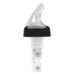 Bar Maid BMP-3125C 1 1/4 oz Measured Liquor Pourer, Clear w/ Black Collar